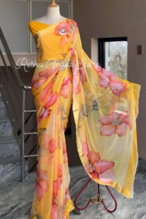 Printed Saree - Image 3